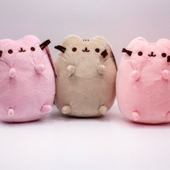 5" Purple, Gray, & Pink Pusheen Cat Bundle Spin Master Stuffed Animal Plushie - Picture 1 of 13